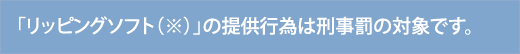 「リッピングソフト(*)」の提供行為は刑事罰の対象です。